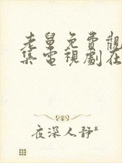 老舅免费观看全集电视剧在线观看