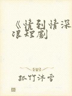 《情到情深》沈浪短剧