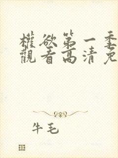 权欲第一季在线观看高清免费