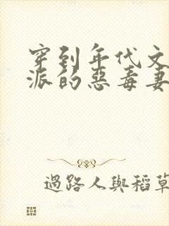 穿到年代文当反派的恶毒妻子