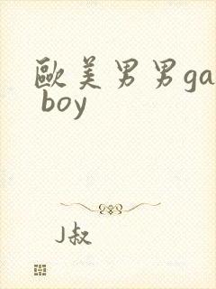 欧美男男gay boy