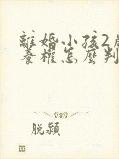 离婚小孩2岁抚养权怎么判封面