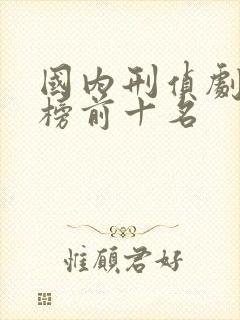 国内刑侦剧排行榜前十名