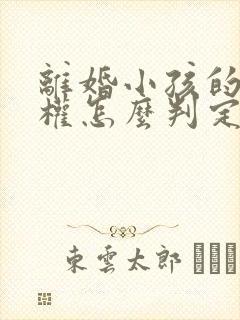 离婚小孩的抚养权怎么判定封面