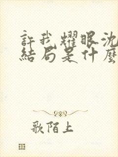 许我耀眼沈皓明结局是什么