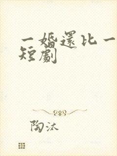 一婚还比一婚高短剧封面