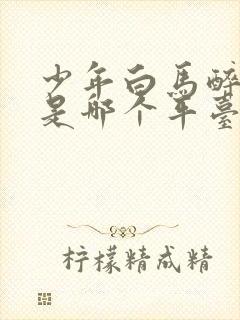 少年白马醉春风是哪个平台的