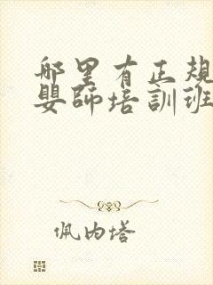 哪里有正规的育婴师培训班