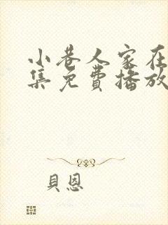 小巷人家在线全集免费播放封面