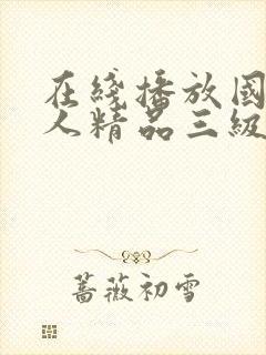 在线播放国产成人精品三级