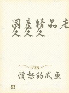 国产精品老熟女久久久