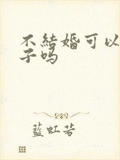 不结婚可以生孩子吗