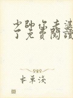 少帅你老婆又跑了免费阅读