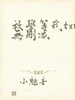 放学等我txt无删减