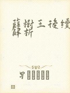 薛树玉后续剧情解析封面