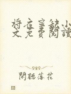 将夜宁缺小说全文免费阅读无弹窗