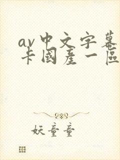 av中文字幕不卡国产一区