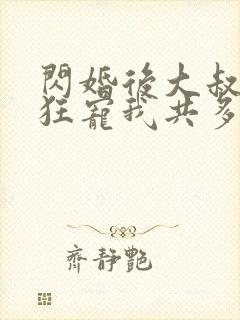 闪婚后大叔每天狂宠我共多章