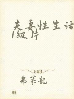 夫妻性生活黄色1级片