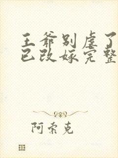 王爷别虐了王妃已改嫁完整版封面