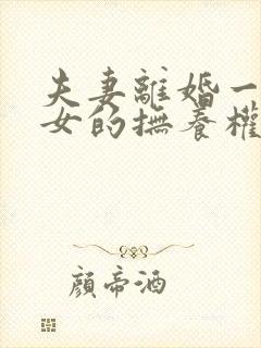 夫妻离婚一儿一女的抚养权怎么判定