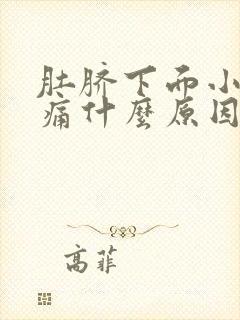 肚脐下面小腹胀痛什么原因