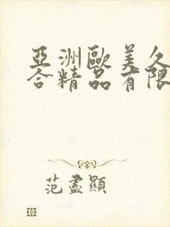 亚洲欧美久久综合精品有限责任公司