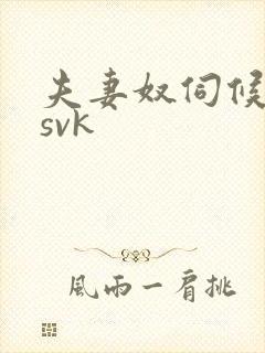 夫妻奴伺候夫妻svk