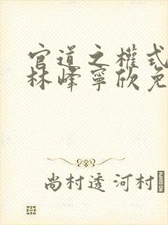 官道之权式滔天林峰宁欣免费阅读无弹窗