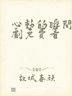 心动的瞬间电视剧免费看