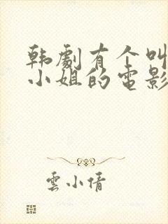 韩剧有个叫什么小姐的电影封面