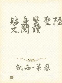 贴身医圣陆鸿全文阅读封面