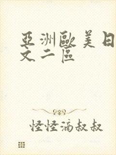 亚洲欧美日韩中文二区