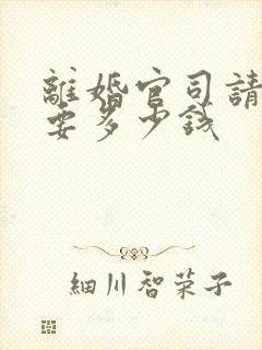 离婚官司请律师要多少钱