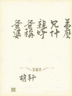 爸爸亲兄弟的老婆称呼什么