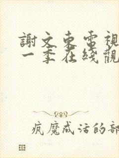 谢文东电视剧第一季在线观看全集免费