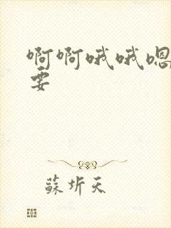 啊啊哦哦嗯嗯不要封面