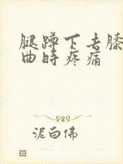 腿蹲下去膝盖弯曲时疼痛