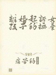 离婚起诉女方要孩子的抚养权封面