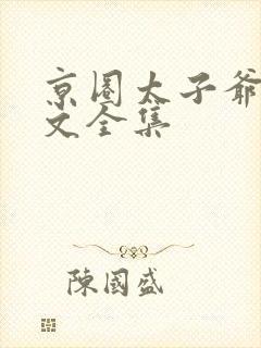 京圈太子爷甜宠文全集