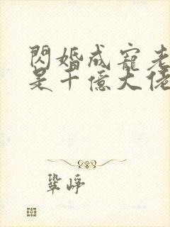 闪婚成宠老公竟是千亿大佬免费看