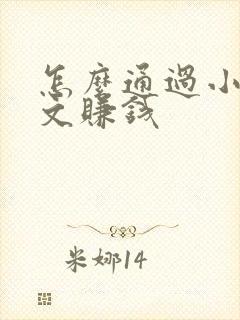 怎么通过小说推文赚钱封面