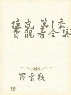 侠岚 第1季免费观看全集