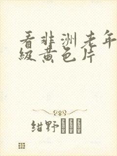 看非洲老年人一级黄色片