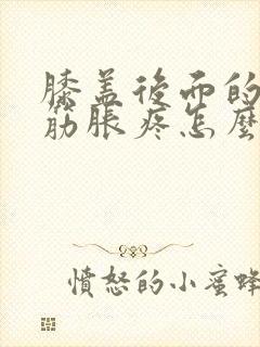 膝盖后面的腿窝筋胀疼怎么回事封面