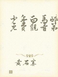 少年白马醉春风免费观看第16集