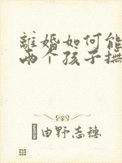 离婚如何能争取两个孩子抚养权