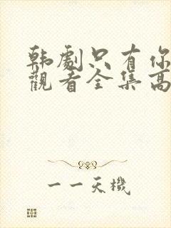 韩剧只有你在线观看全集高清封面