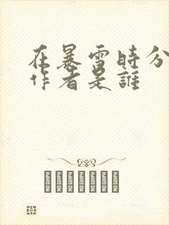 在暴雪时分小说作者是谁