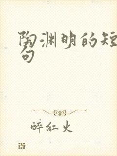 陶渊明的短诗2句